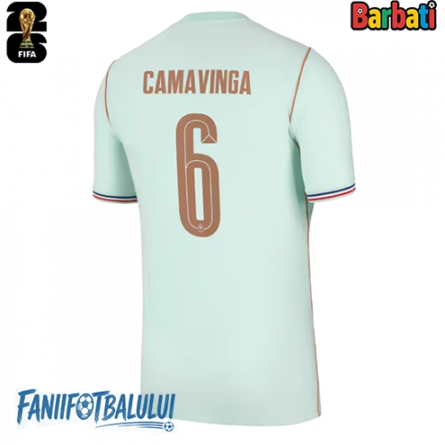 Franța Eduardo Camavinga #6 Tricou Fotbal Replică Mondial 2026 Barbati Deplasare Franța Eduardo Camavinga #6 Tricou Fotbal Replică Mondial 2026 Barbati Deplasare